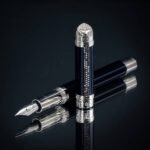 The Peak I Fountain Pen Blue with 100 Black Diamonds